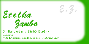etelka zambo business card