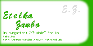 etelka zambo business card